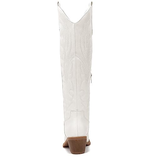 GLOBALWIN Women's Cowboy Cowgirl Embroidered Knee High Boots