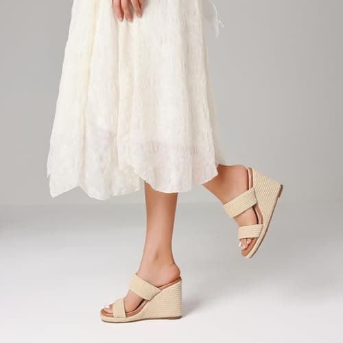 Mikarka Women's Comfortable Slip-On Wedge Sandals