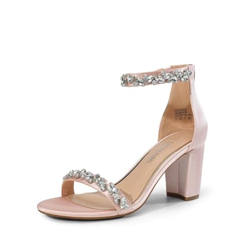 Dream Pairs Women's Chunky Low Heel Sandal Pump