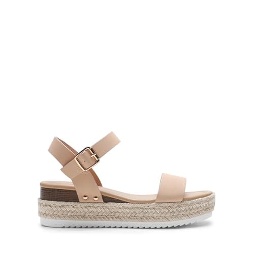 DREAM PAIRS Women's Comfortable Wedge Espadrille Sandals, Open Toe Summer Dress Up Casual