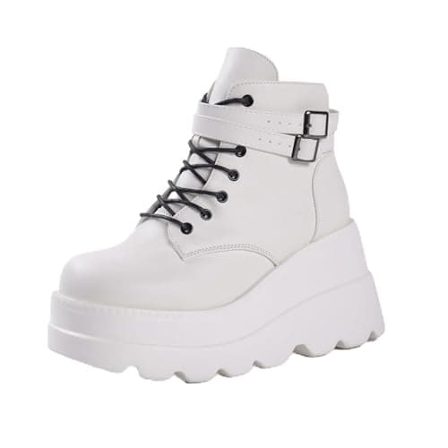 Gothniero Holographic Chunky Heel Ankle Boots US5.5-11