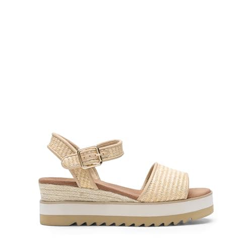 Dream Pairs Women's Open Toe Buckle Ankle Strap Espadrille Platform Wedge Sandals