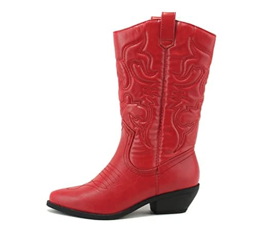 Women's Western Cowboy Stitched Pointed Toe Ankle Boot - Soda RENO
