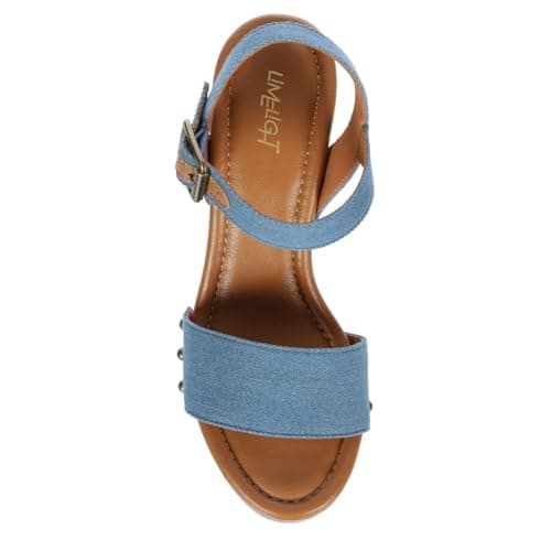 Limelight April Apple Women's Faux Wooden Heeled Platform Sandals