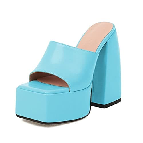 Mikarka Women's Slip-On Platform Heeled Sandals