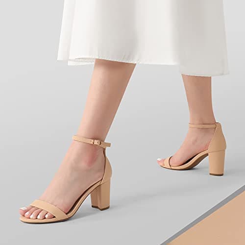 Dream Pairs Women's Chunky Low Heel Sandal Pump