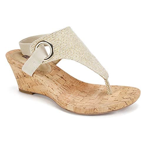 WHITE MOUNTAIN Women's Cork Wedge Sandal