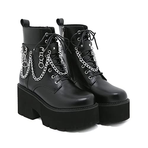 Lace Up Platform Ankle Boots for Women