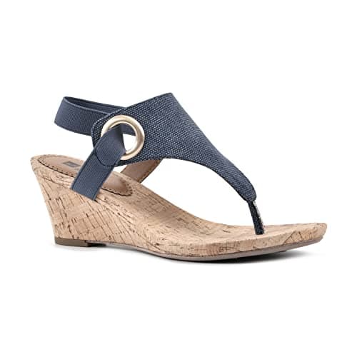 WHITE MOUNTAIN Women's Cork Wedge Sandal