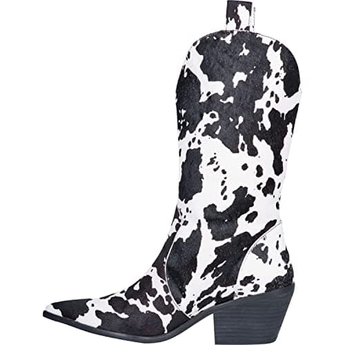 Women's Mid Calf Cowgirl Western Print Boots US4-11