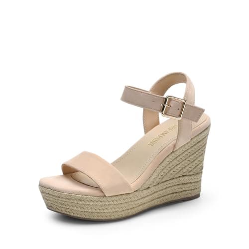 Dream Pairs Women's Comfortable Platform Wedge Espadrille Sandals