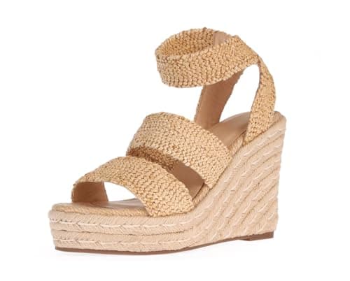 VICKI·VICKI Women's Platform Wedge Ankle Strap Sandals
