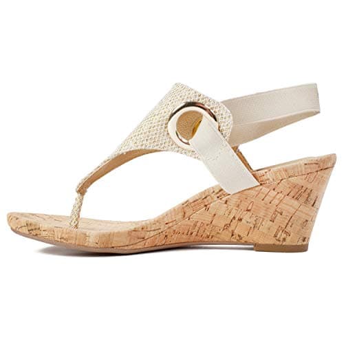 WHITE MOUNTAIN Women's Cork Wedge Sandal