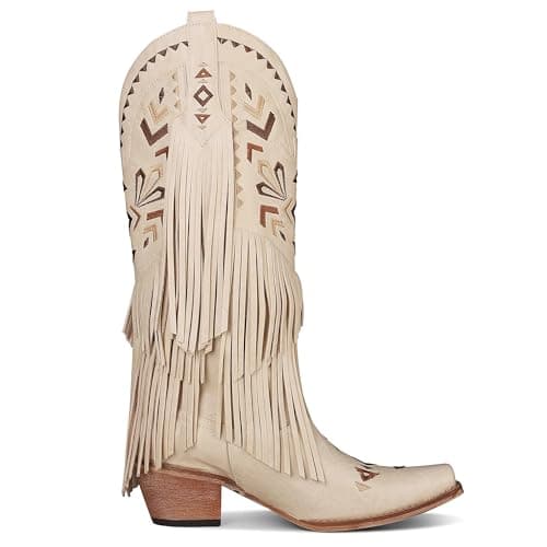 SaraIris Women's Knee High Fringe Boots