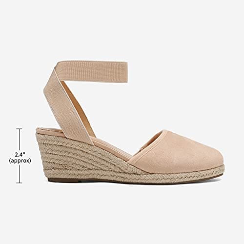 Dream Pairs Women's Elastic Ankle Strap Wedge Sandals