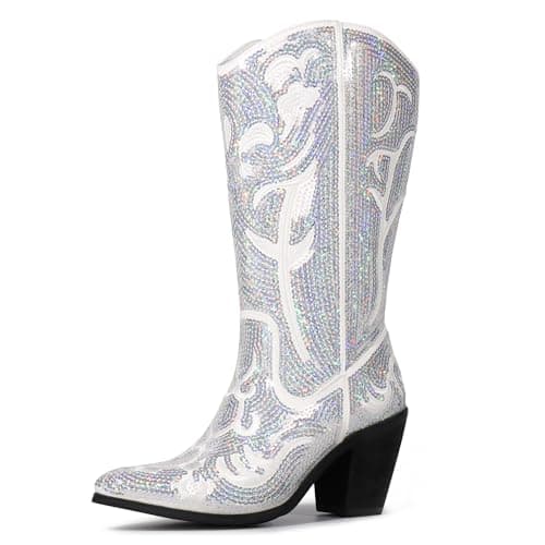 Hawkwell Women's Wide Calf Zipper Cowboy Boots