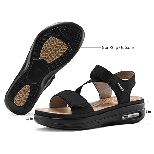 mysoft Women's Summer Comfortable Walking Sandals with Air Cushion Support