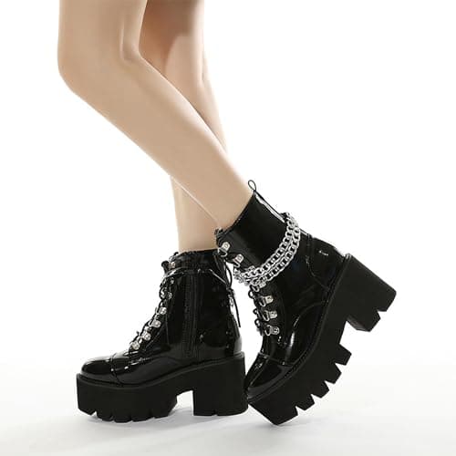 Lace Up Platform Ankle Boots for Women