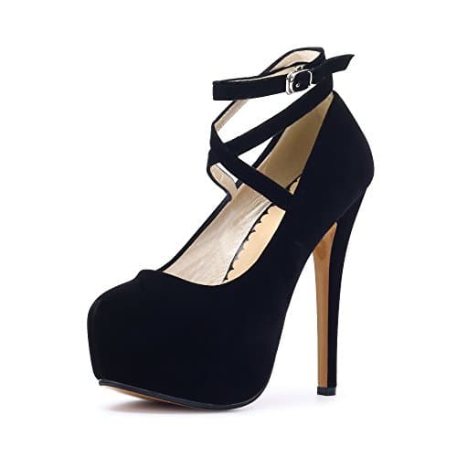 OCHENTA Women's Ankle Strap Platform High Heels Party Pumps