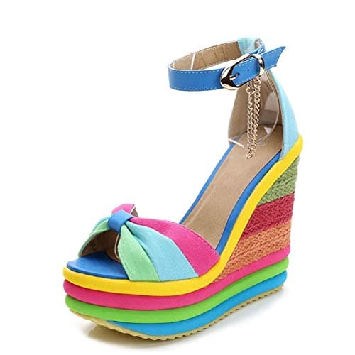 Colorful Boho Wedge Sandals for Women