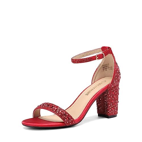 Dream Pairs Women's Chunky Low Heel Sandal Pump