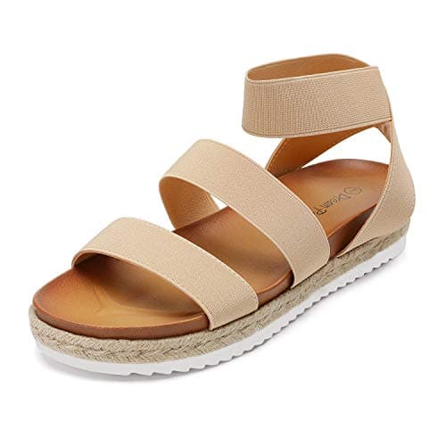 DREAM PAIRS Women's Open Toe Ankle Strap Espadrille Flatform Sandals