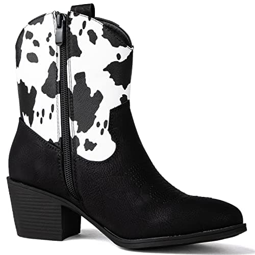 GLOBALWIN Women's Western Wear Cowboy Cowgirl Free Birds Disco Outfits Low Heel Boots