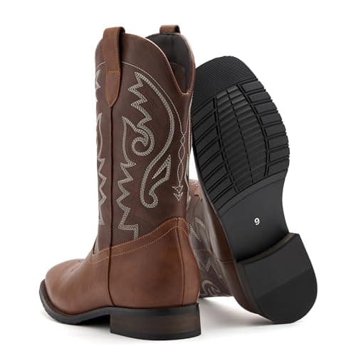 Classic Embroidered Cowboy Boots for Men Durable & Fashionable