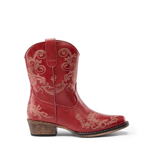 Dream Pairs Women's Western Ankle Boots - Chunky Heels, Square Toe