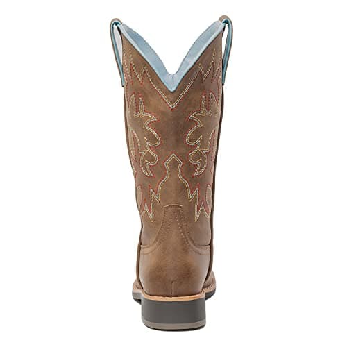 SheSole Women's Mid-Calf Square Toe Western Boots - Brown