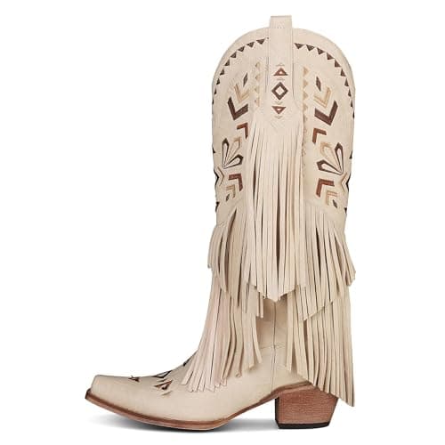 SaraIris Women's Knee High Fringe Boots