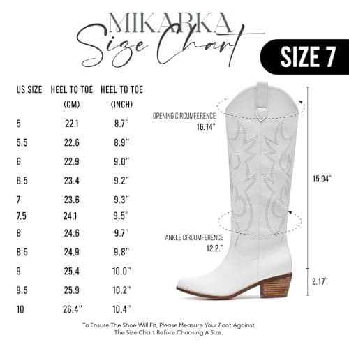 Women's Knee-High Western Cowgirl Cowboy Boots with Side Zipper and Embroidery