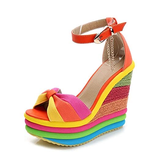 Colorful Boho Wedge Sandals for Women