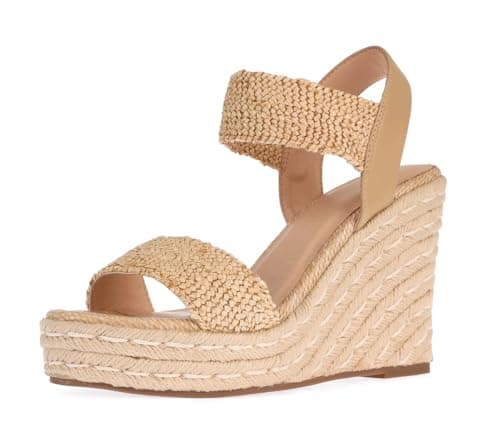 VICKI·VICKI Women's Platform Wedge Ankle Strap Sandals