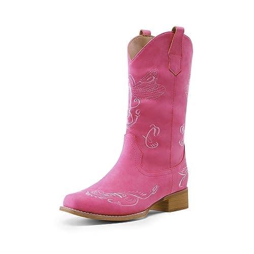 Dream Pairs Women's Embroidered Cowboy Cowgirl Boots for Theme Parties