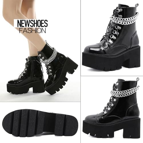 Lace Up Platform Ankle Boots for Women