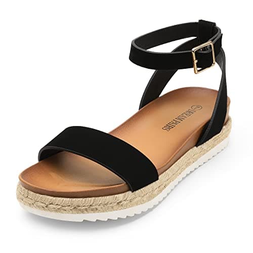 Dream Pairs Women's Comfortable Open Toe Espadrille Wedge Sandals