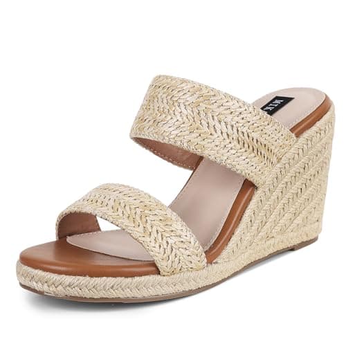 Mikarka Women's Open Toe Espadrilles Platform Slide Sandals