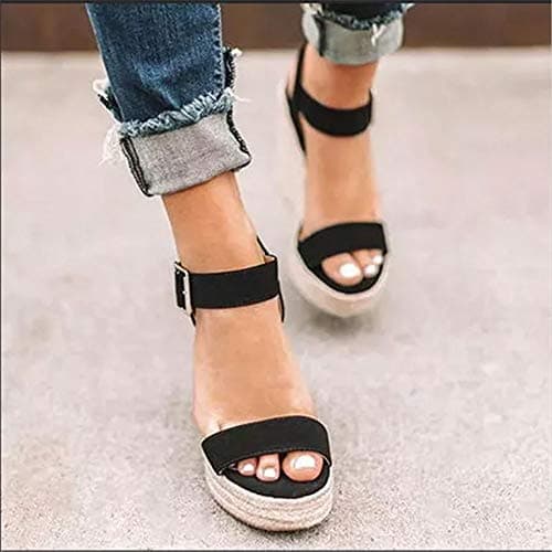 VICKI·VICKI Women's Wedge Ankle Strap Platform Sandals