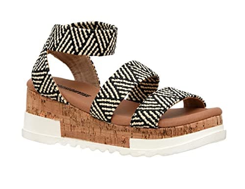 CUSHIONAIRE Women's Naomi Cork Wedge Sandal (Wide Widths Available)