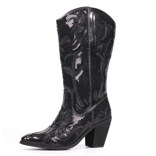 Hawkwell Women's Wide Calf Zipper Cowboy Boots