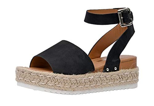 CUSHIONAIRE Women's Espadrille Flatform Open Toe Sandal