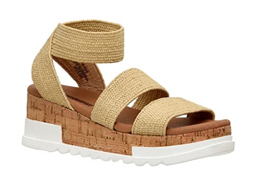 CUSHIONAIRE Women's Naomi Cork Wedge Sandal (Wide Widths Available)