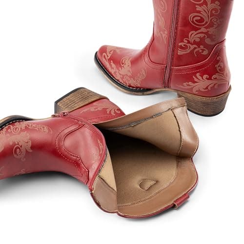 Dream Pairs Women's Western Ankle Boots - Chunky Heels, Square Toe
