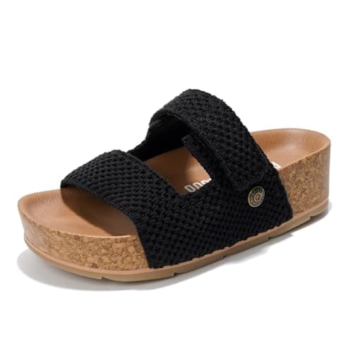 Pismo Women's Genuine Leather Summer Sandals - Comfortable Memory Foam Wedges