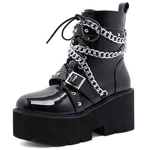 Erocalli Chunky Heel Platform Pumps for Women