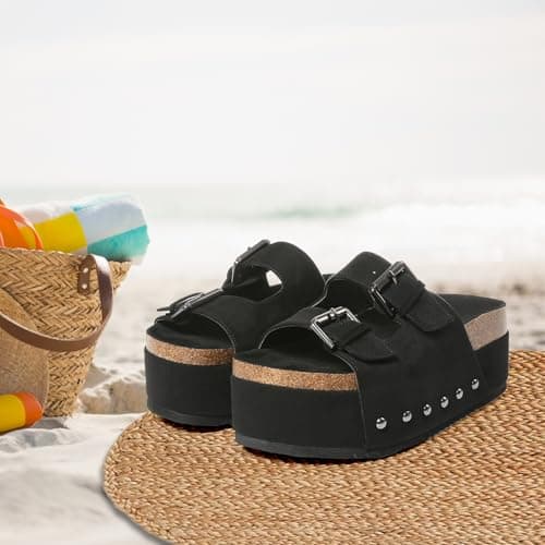 Women's Platform Sandals 2024: Comfortable Slip On Wedge Sandals