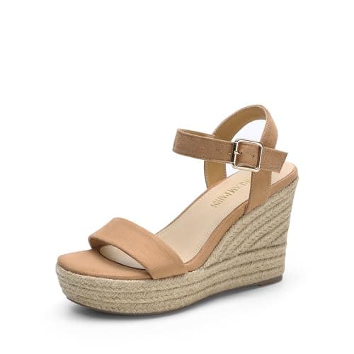 Dream Pairs Women's Comfortable Platform Wedge Espadrille Sandals