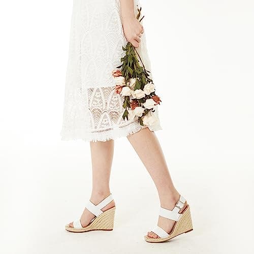 Women's Platform Wedge Sandals with Ankle Strap