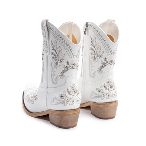 Sparkly Rhinestone Cowboy Boots for Women | Cusolemore Short Western Ankle Boot